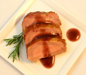 Smoked Pork Tenderloin with Port Wine Sauce