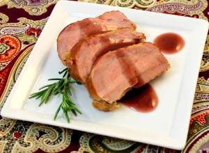 Smoked Pork Tenderloin with Port Wine Sauce