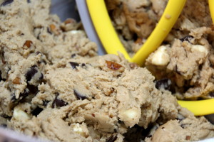 Hazelnut Triple Chocolate Chip Cookies