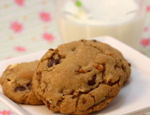 Hazelnut Triple Chocolate Chip Cookies