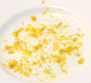 Microwave Dried Lemon Zest