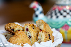 Cranberry Pecan Yogurt Scones are tender pastries with healthy yogurt replacing some of the butter making these a bit lighter than traditional scones.