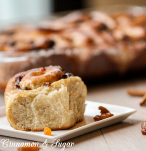 An iconic British recipe, Chelsea Buns combine raisins, cranberries, & sultanans with a rich yeast dough, flavored with cinnamon and lemon zest.