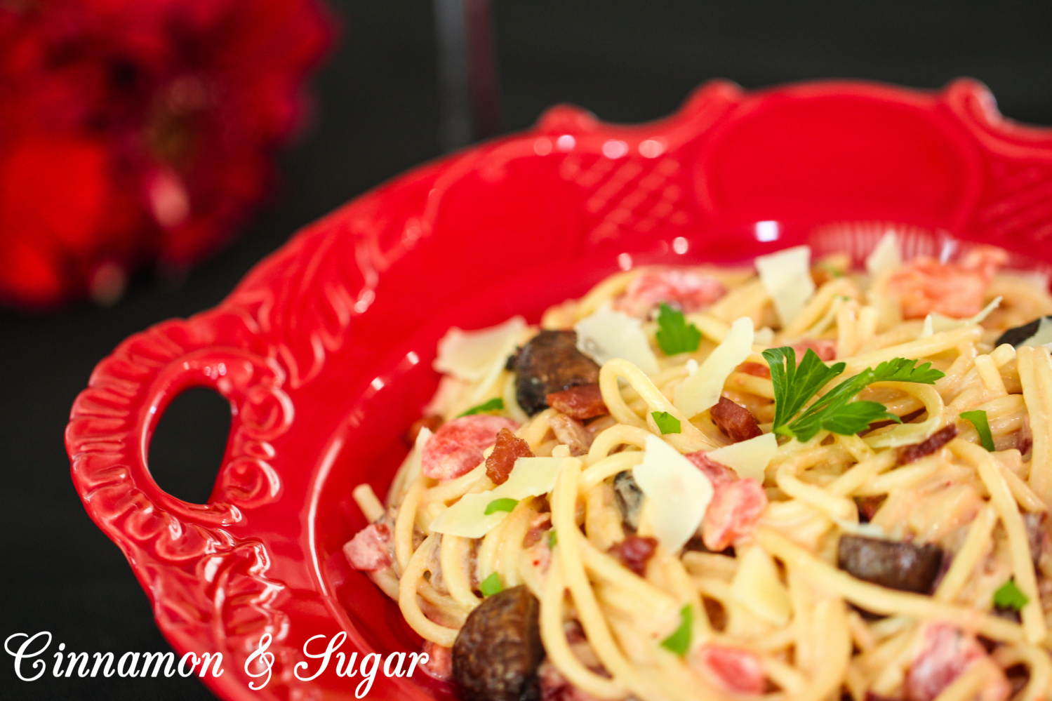 Pasta with Bacon and White Wine Sauce Cinnamon and Sugar