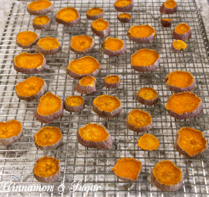 Toss Across Sweet Potato Chip dog treats are easy-peasy homemade treats your dog will love. They're so quick and simple, even novice bakers can make them.