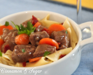 The slow-cooker makes super flavorful, melt-in-your-mouth tender, Easy Beef Bourguignon, with plenty of vegetables to compliment this comforting dish. 