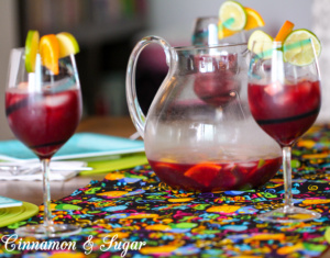 With dark red wine complimenting the colors & flavors of oranges, lemons, limes and bright green apples, Sangria is a celebration on your taste buds! 