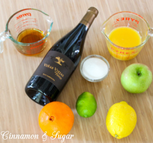 With dark red wine complimenting the colors & flavors of oranges, lemons, limes and bright green apples, Sangria is a celebration on your taste buds! 