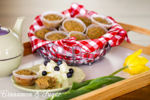 Using only 5 ingredients, these super easy to make Nutty Buttery Mini Muffins are reminiscent of pecan pie with generous amounts of pecans & brown sugar. 