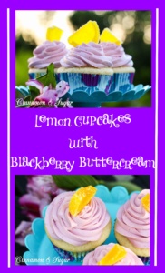 Lemon Cupcakes with Blackberry Buttercream are moist lemony cupcakes, topped with rich, creamy, slightly tart Blackberry Buttercream for a taste of summer!