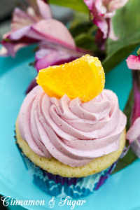 Lemon Cupcakes with Blackberry Buttercream are moist lemony cupcakes, topped with rich, creamy, slightly tart Blackberry Buttercream for a taste of summer!