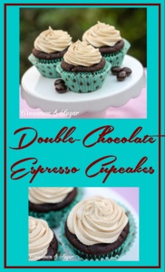 Double-Chocolate Espresso Cupcakes are a decadently rich & sinful dessert, topped with a creamy cloud of espresso frosting that is perfect for any occasion.