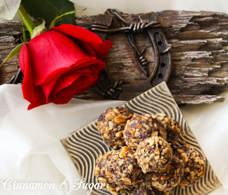 Kentucky Derby Bourbon Truffles Cinnamon and Sugar