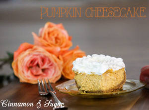 Pumpkin Cheesecake combines the warming flavors of fall with tangy cream cheese to create a luscious, creamy dessert that melts in your mouth!
