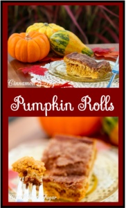 Pumpkin Rolls combines the ease of refrigerated crescent rolls as crust with a pumpkin cheesecake filling and crunchy cinnamon topping for an autumn dessert
