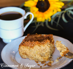 Using pantry staples, Bananas Foster Coffee Cake a la Ninette is a delectable breakfast or snack treat that will have you dreaming of the bayou!