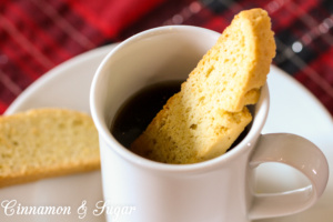 Paximathia Greek Biscotti are flavored using Ouzo for a traditional taste. These cookies can be made a few weeks in advance, perfect for gift giving! 