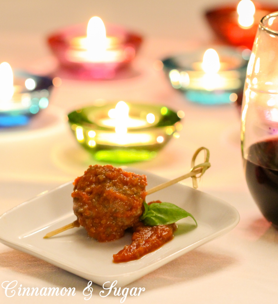 Matthew's CrockPot Marinara Meatballs Cinnamon and Sugar