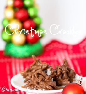 Using only three simple ingredients, these no-bake Christmas Crackles are a cross between candy and cookies. Perfect for impromptu treats or bake sales! 