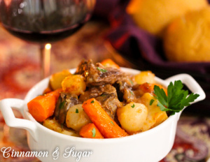 Recipe was handed down to the author by her grandmother. Hearty & full of flavor, this Beef Stew will satisfy appetites, providing warmth and nourishment!