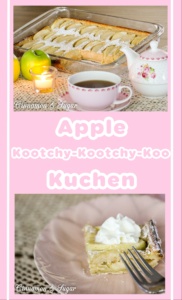 Apple Kootchy-Kootchy-Koo Kuchen is a perfect for large gatherings for either breakfast, coffee break, or served with ice cream for dessert. 