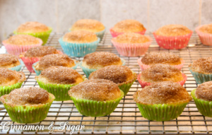 A breeze to mix up, Applesauce Mini Muffins are fun bites of apple and cinnamon yumminess and perfect for little hands to hold.