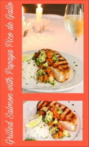 Grilled Salmon with Papaya & Avocado Pico de Gallo is a tropical twist on an elegant, easy dinner. Perfect for casual dining or for impressing guests. 