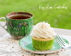 Key Lime Cupcakes are tender and moist, flavored with lime zest while the generous amount of rich buttercream tops them off with a zingy creaminess.