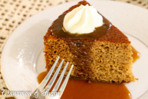In England, many desserts, cakes included, are called puddings -- such as this date-flecked Sticky Toffee Pudding served with a rich toffee sauce.
