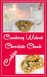 Cranberry Walnut Chocolate Chunk Cookies have an amazing combination of flavors and textures that are encased in a soft and chewy cookie base.