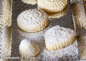 A traditional Middle Eastern treat, Maamoul Cookies are shortbread type cookies stuffed with dates or walnuts & pressed into an intricate mold before baking