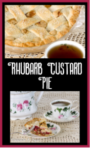 Flaky and buttery crust, fresh ruby red rhubarb with a silky sauce creates a delectable spring and summer dessert in this Rhubarb Custard Pie family recipe.