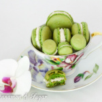 Green Tea Macarons with Candied Ginger Buttercream-6