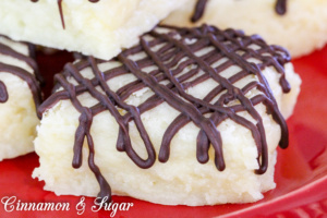 Rich, soft and chewy with a delicate white chocolate flavor, these White Chocolate Brownies make a nice after dinner dessert or a mid-afternoon treat.  