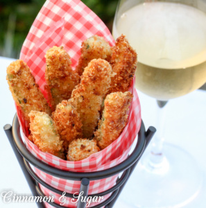 Fried or baked, these flavorful, Crispy Zucchini Strips are the perfect way to 1) use up some of the bountiful squash from your garden 2) eat more veggies!