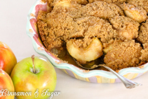 Farmer's Daughter Apple Crisp relies on simple, tasty ingredients that are farm-fresh to create a homey, comforting dessert.