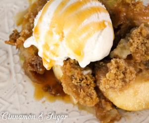 Farmer's Daughter Apple Crisp relies on simple, tasty ingredients that are farm-fresh to create a homey, comforting dessert.