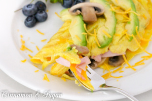 With mushrooms, ham and cheese, Grizzy's Go-To Omelet is a satisfying and hearty dish to serve for a quick breakfast, brunch, or even dinner. 