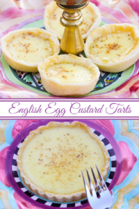 A classic, English Egg Custard Tarts are flaky pastry shells filled with a creamy, rich custard that is delicately flavored with vanilla and nutmeg.