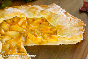 Rustic Ginger-Pear Galette comes together quickly using fresh, ripe pears, candied ginger, and tart apricot jam for shine & color. A delicious fall dessert! 