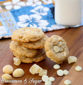 Aloha Mix-up Cookies starts with a sweet brown sugar cookie dough base and adds in Hawaiian macadamia nuts, pineapple, coconut and white chocolate to tantalize your taste buds! 