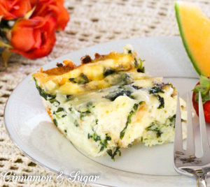 Cheese and Spinach Strata is a delicious breakfast or brunch casserole that is assembled a day ahead of time freeing you up to enjoy your family and guests.