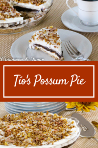 With a unique twist on this classic Arkansas favorite, Tío's Possum Pie gets its name because everything is ‘hiding’ or playing possum under the whipped cream. 