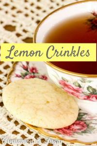 Lemon Crinkles are tart-sweet treats that are a bit crunchy on the outside and chewy on the inside. These cookies are best mixed up ahead and refrigerated for a few hours. The dough can even be shaped and then frozen for easy, spur-of-the-moment freshly-baked cookies!