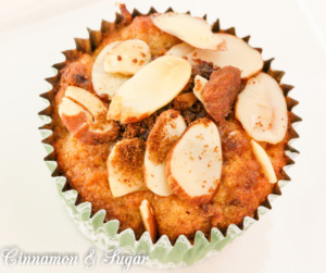 Paleo Strawberry Vanilla Muffins are gluten-free and quite flavorful thanks to lemon zest adding a nice zing to the strawberries. The texture is deliciously moist while the topping adds a nice crunch from toasted almonds and coconut sugar. You can easily substitute blueberries for the strawberries for variety. 