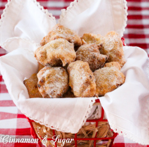 Cranberry-Orange-Walnut Fritters are small fried balls of yumminess! Studded with bits of tart cranberries, crunchy walnuts and plenty of orange zest, these will become a family favorite for special breakfasts or snacks. 