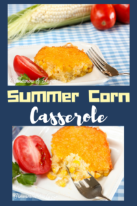 Summer Corn Casserole relies on convenience products making it super easy to mix together and bake, yet it allows the corn flavor to shine through. And since frozen or canned corn may be used instead of fresh summer corn, you can enjoy this year round!