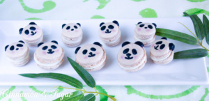 A playful rendition of the French, gluten-free, almond meringue cookie, Panda Macarons are filled with luscious white chocolate ganache. An elegant taste yet a fun design that kids of all ages will enjoy. 