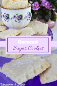 Coconut Sugar Cookies are soft cut-out cookies that rely on both flaked coconut and coconut extract for a delicious, tropical taste!