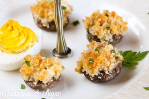 An elegant, delicious appetizer these Stuffed Mushroom Caps use only four simple ingredients and are a snap to put together!